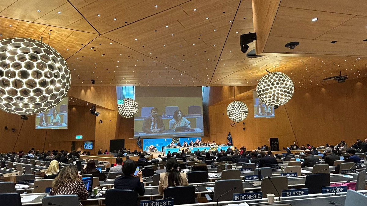 The @WIPO Diplomatic Conference concluded in Geneva by adopting a historic treaty on #GRATK. In the closing statement, Additional Secretary, @DPIITGoI, praised Mr Daren Tang, DG, WIPO and his team for the meticulous preparation and conduct of the conference. @IndiaUNGeneva