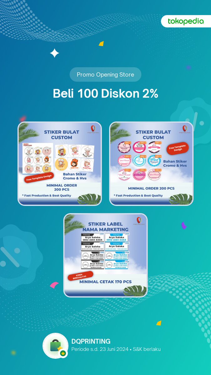 daquprinting's tweet photo. Yuk. Kunjungi Daquprinting di Tokopedia,temukan berbagai macam promo menarik lainnya https://t.co/T5MPbZw3Ku https://t.co/Tapf0hovkH