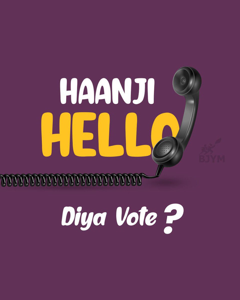 Haanji Hello?
Jaldi jaake #VoteKaro 🗳️🪷🪷