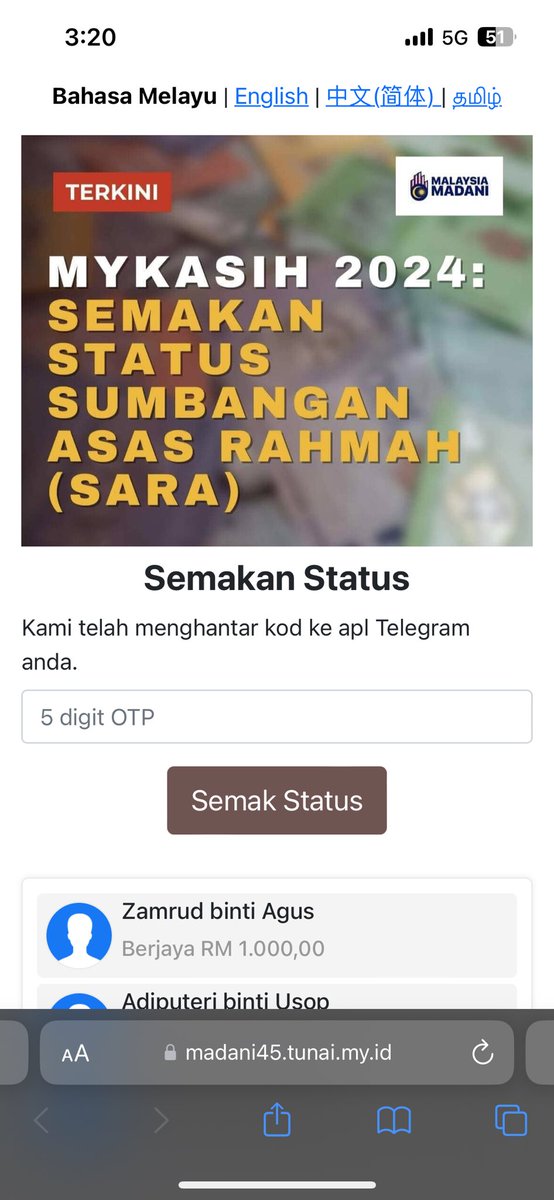 Amaran scam. Pesan kepada orang tersayang disekeliling anda