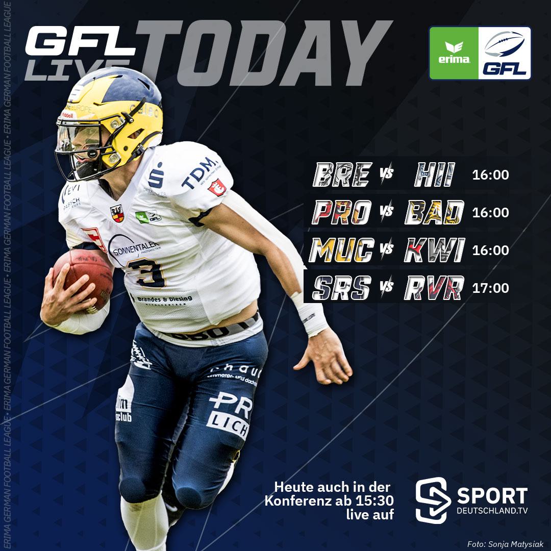 GFLinfo's tweet image. 4 Spiele am heutigen Samstag in der ERIMA GFL: Rebels und Invaders wollen den zweiten Sieg in der laufenden Saison, Spiders und Razorbacks warten noch auf den ersten Punktgewinn.

Alle Spiele im Livestream auf @SportDE_TV  und ab 15 Uhr 30 auch wieder in der Konferenz.