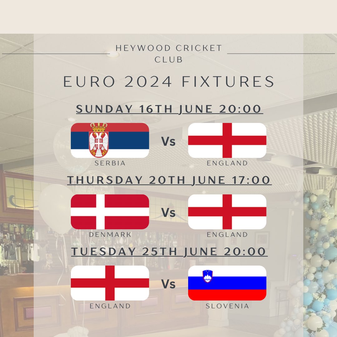 The euros are around the corner! We will be showing all of the England games live down Crimble get yourself down! #itscominghome🏆