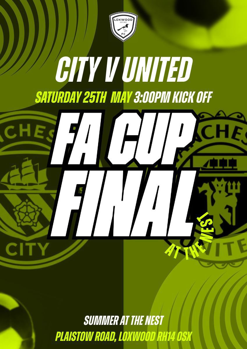 🏆🔵FA CUP FINAL DAY🔴🏆 Come Down to The Nest and watch the Big Match on the Big screens 🏆⚽️ Bar Opens at 1pm for all the Build up⚽️⚽️🍺🍺 Be great to see you all this afternoon 🔵🔴⚽️🏆