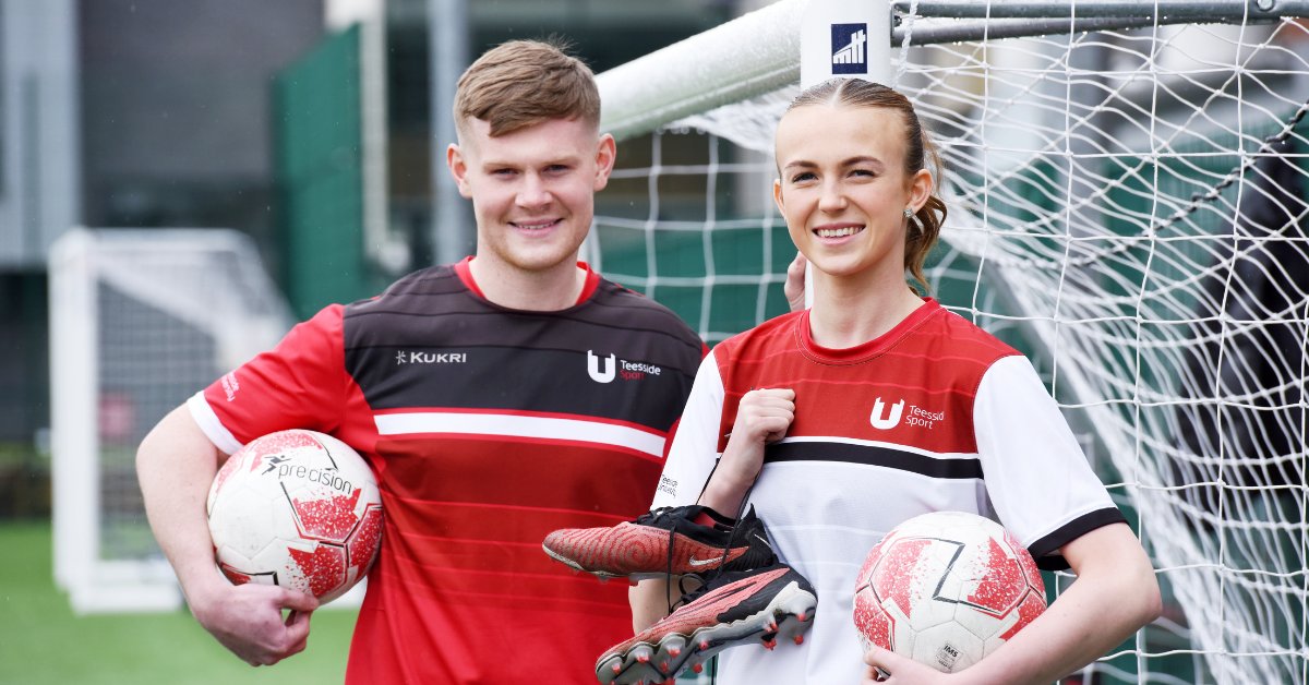 TeessideUni's tweet photo. Amazing news! Two of our students, Aidan and Jess, have been selected to join the @EngUniSport national teams, providing opportunities to compete at the highest domestic representative level 🙌

Read more ⚽ https://t.co/56QYlrFy8x https://t.co/7heacUgvHU