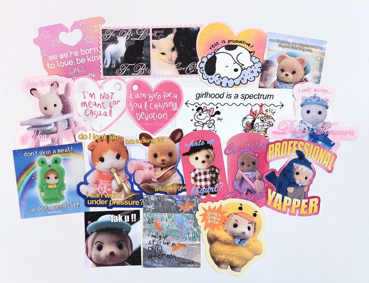 💌 a big day for sticker hoarders like me 🙂‍↕️ thank yew sm bff <a href="/crittercaffe/">˖⁺ lulu ༉₊</a> for the cutieful stix 🥹🫶🏻 to more budols w you hehe ^__^