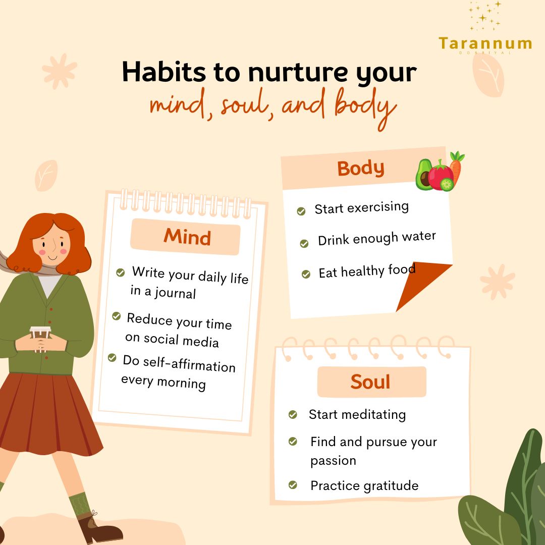 Nurture your mind, body, and soul with healthy habits. 

Share your favorite habits in the comments and start your wellness journey today! 💬👇