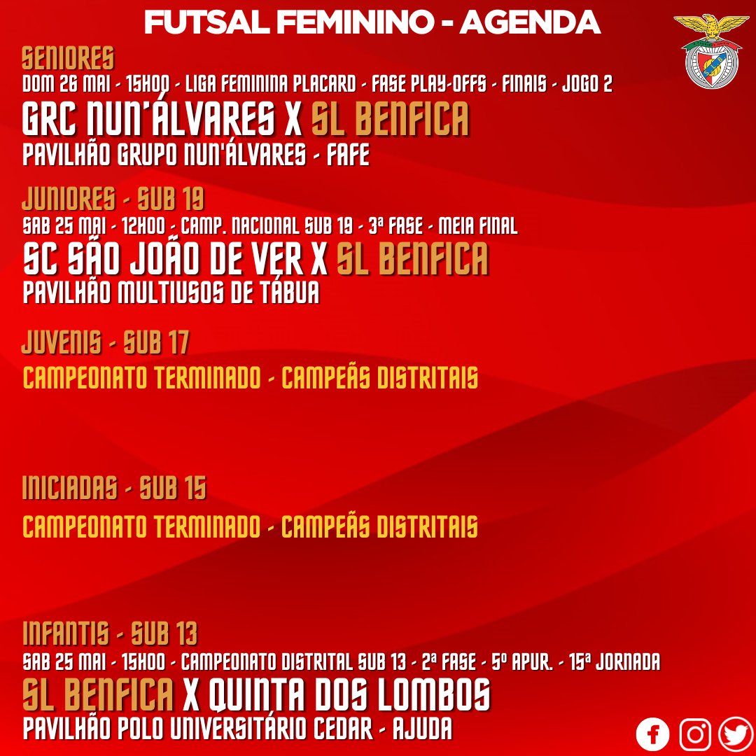 SL Benfica Futsal Feminino tweet media