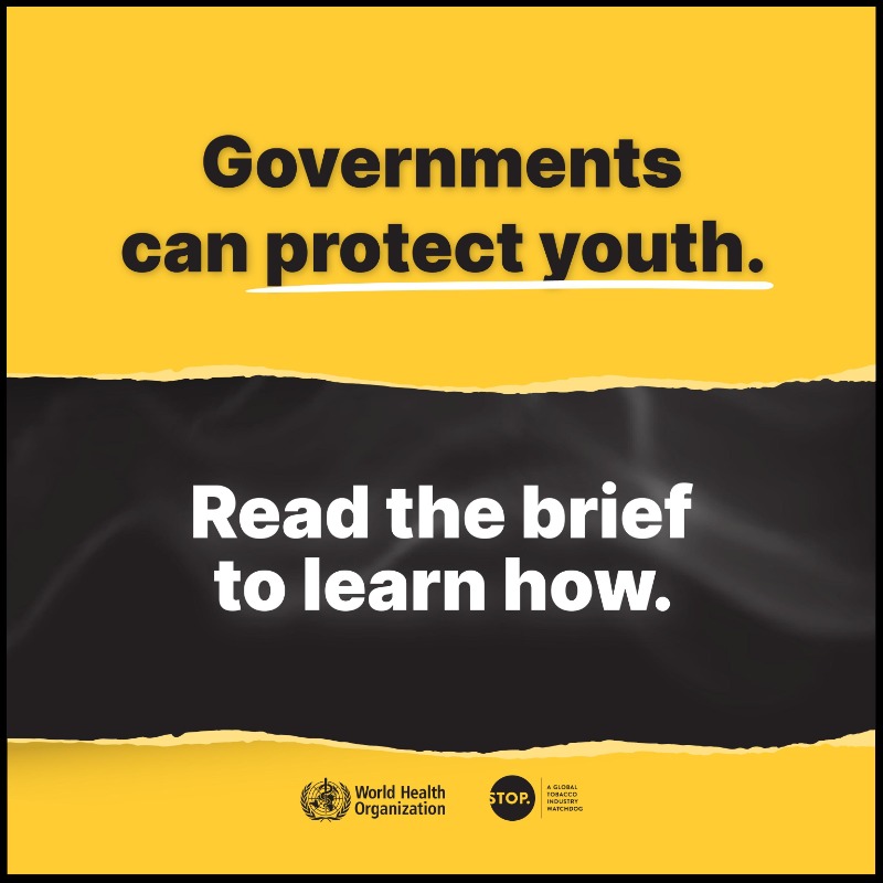 WHO's tweet photo. For almost 100 years, the tobacco industry has used deceptive practices to hook new users. Now it's targeting the next generation.

 #TobaccoExposed

Learn more from the new publication ⬇️