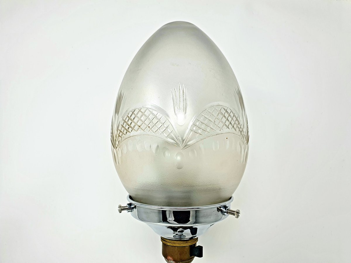 Lovely #artdeco chrome lamp with lady on the stem and a beautiful acorn shade. £195.
 annasartdeco.com/product-page/c…

#annasartdeco #lighting #lamps #lampsforsale #artdecolamps #artdecolighting #vintage #vintagelighting #vintagelamps #artdecogifts #antiquesandvintage #Antiques