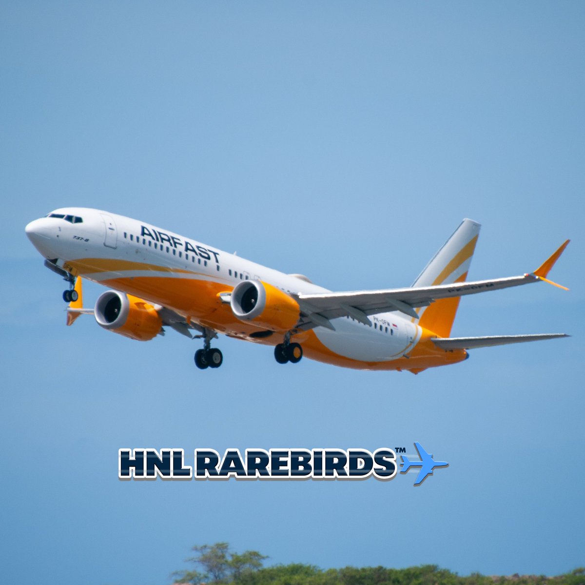 HNLRareBirds's tweet photo. •
PK-OFM 🇮🇩
Airfast Indonesia (FS/AFE)
Boeing 737-8
[HNL-GUM]
Taxiway R and Runway 8R
•
@boeing 
•
#hnlrarebirds #2024hnlrarebirds 
#airfastindonesia #boeing737 #boeing #737 #7378 #b38m #737deliveryflight #deliveryflight 
#danielkinouyeinternationalairport #hnl #phnl https://t.co/FxdKLrcJsU
