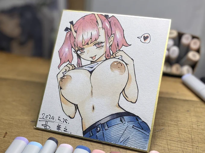 コミティアに持ってくえち色紙 