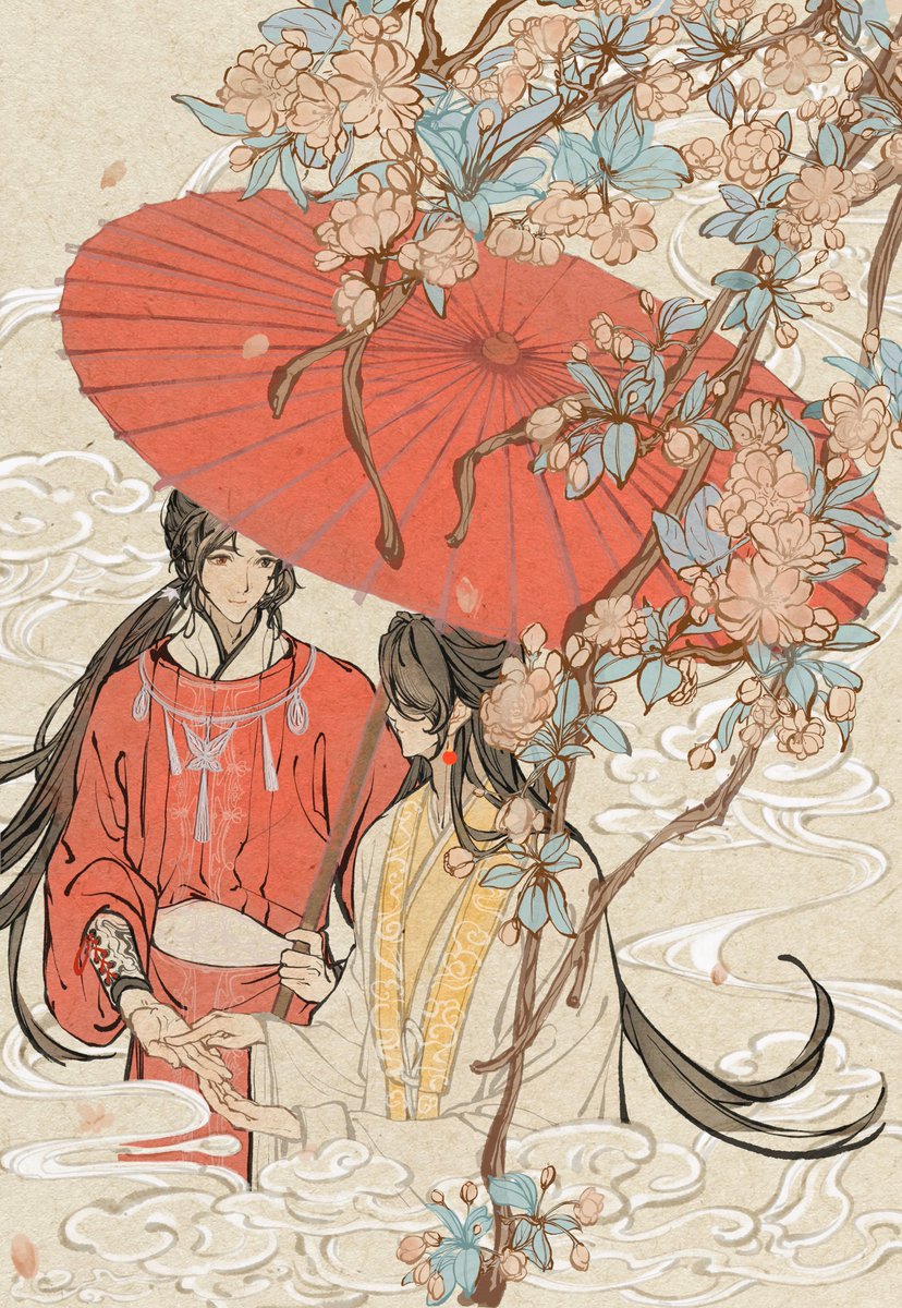 Hua gonzi and prince Lian☂️💐

Artist: 不理解不原諒
（repost allowed)
weibo.com/7787128440/502…

#TGCF #天官賜福