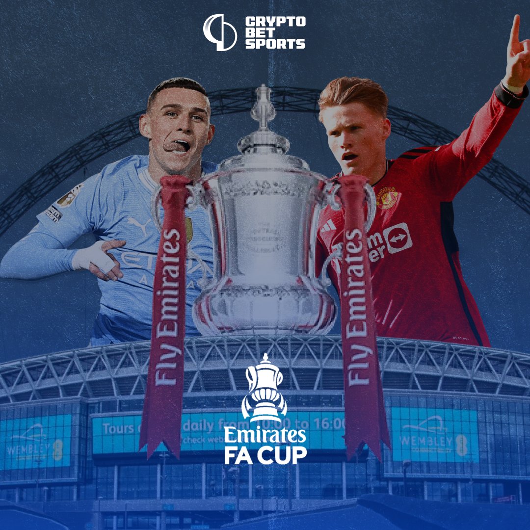 The ultimate face-off in the Emirates FA Cup Final! Manchester City vs Manchester United 🔥 Who's your money on? Place your bets at cryptobetsports.com