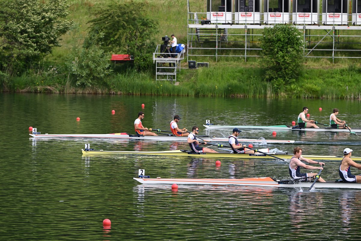 In the men's pair second semifinal A/B, it was a great sprint to the line that saw Jaime Canalejo Pazos and Javier Garcia Ordonez of @fed_esp_remo taking the win ahead of GBR2 and IRL1. They join GBR1, SUI and RSA in the A-Final tomorrow. #WRCLucerne #WorldRowingCup