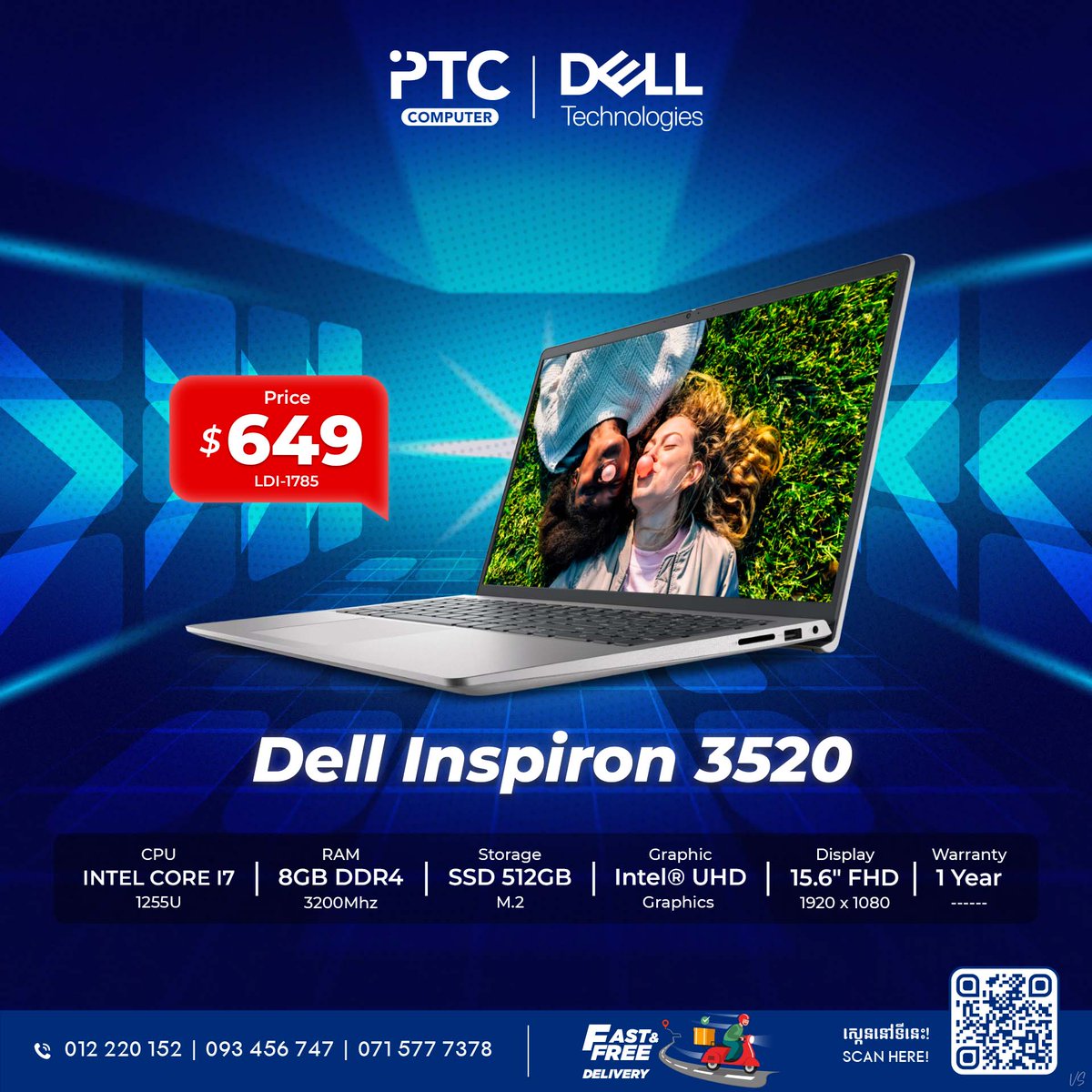 ptccomputerkh's tweet image. 𝐃𝐞𝐥𝐥 𝐈𝐧𝐬𝐩𝐢𝐫𝐨𝐧 𝟑𝟓𝟐𝟎 រចនាដ៏ទាន់សម័យសម្រាប់យុវវ័យសម័យថ្មី មានល្បឿនដំណើរការលឿន  គ្រប់ចំណុចសុទ្ធតែសម្រិតសម្រាំង ជួ
- ptc-computer.com.kh/ptc-computer

#ptccomputer