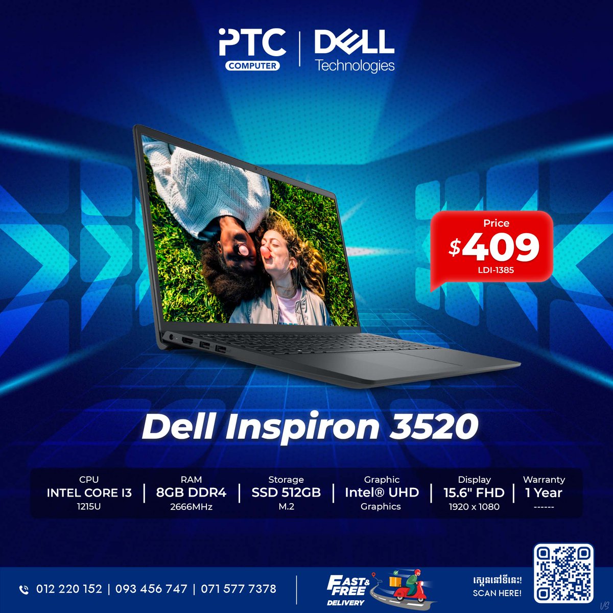 ptccomputerkh's tweet image. 𝐃𝐞𝐥𝐥 𝐈𝐧𝐬𝐩𝐢𝐫𝐨𝐧 𝟑𝟓𝟐𝟎 រចនាដ៏ទាន់សម័យសម្រាប់យុវវ័យសម័យថ្មី មានល្បឿនដំណើរការលឿន  គ្រប់ចំណុចសុទ្ធតែសម្រិតសម្រាំង ជួ
- ptc-computer.com.kh/ptc-computer

#ptccomputer