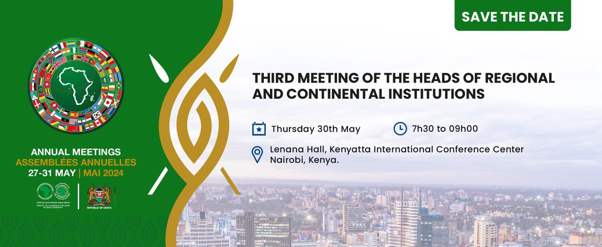 African Development Bank Group (@afdb_group) on Twitter photo At AfDBAM2024, <a href="/AfDB_Group/">African Development Bank Group</a> to convene meeting with heads of regional and continental institutions to explore options to mobilise capital for regional investments and deeper integration: bit.ly/3ywqYJv At AfDBAM2024, <a href="/AfDB_Group/">African Development Bank Group</a> to convene meeting with heads of regional and continental institutions to explore options to mobilise capital for regional investments and deeper integration: bit.ly/3ywqYJv