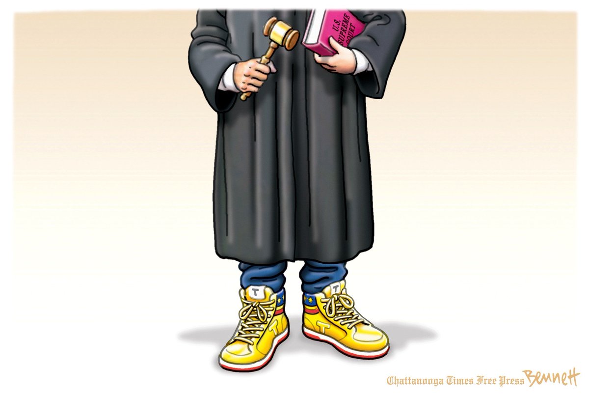 TheHausWorking's tweet photo. SCOTUS is a “Shoe-In”… 
@BennettCartoons #SCOTUScorruptus https://t.co/OH7zcAEz9y