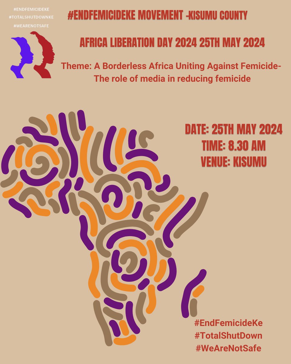 politevera's tweet photo. #AfricanLiberationDayKe
#EndFemicideKe
In marking this day the @#EndFemicideKe Movement Kisumu Chapter is holding dialogue with Media reporters, online writers, bloggers, youtubers and tiktokers to have conversations on responsible reporting on Femicide cases. https://t.co/teRYCj4ImE