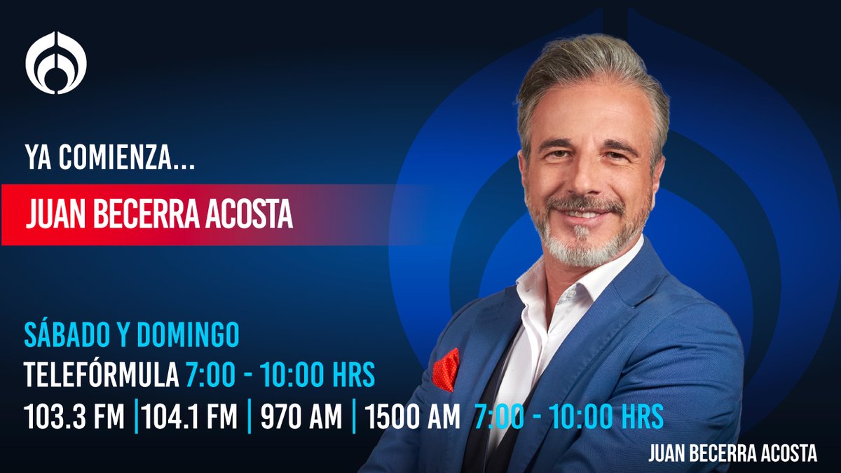 🔴Sigue #ENVIVO 🔴  Las noticias que marcan la vida nacional tienen un espacio en #FórmulaNoticias con @juanbaaq. No te lo pierdas sábado y domingos a las 7:00 horas. 

🎙bit.ly/3EZGSK9 
🎙bit.ly/34wAfCs
📺bit.ly/3G7SU5w