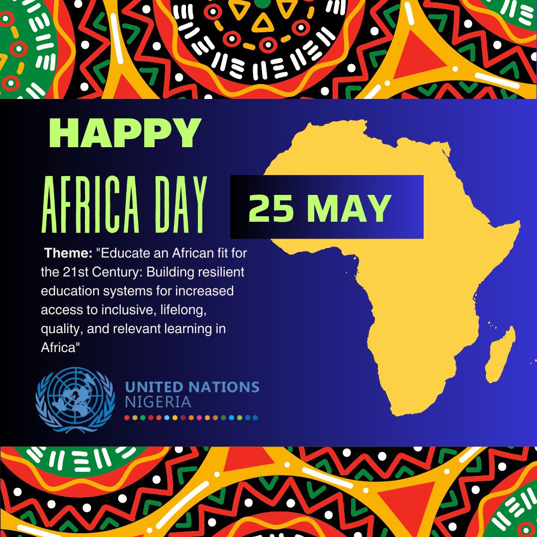 On this #AfricaDay, let me re-echo @UN SG @antonioguterres msg: 'Africa must have a seat at every multilateral forum — including the UN Security Council, the international financial system, & other global norm-setting structures.' Africa & indeed #Nigeria, have a bright future.k