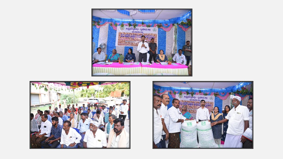 collectoratpr's tweet image. District Collector &amp;amp; District Magistrate Dr. Vinod Kumar.V I.A.S. took part in the groundnut seed distribution programme at the Agricultural warehouse in Gummagatta mandal of Kalyanadurg Division, Ananthapuramu District.
#ananthapuramu #seeddistribution