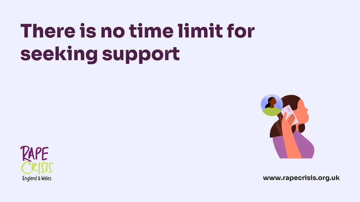 It can take years, even decades, for victims and survivors to come to terms with the fact that past experiences were sexual violence or abuse. Just as there is no time limit for 'getting over' sexual violence, there is no time limit for seeking support: ow.ly/JVtO50RTQ0Z