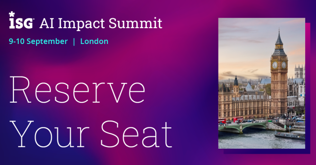 kevin_dws's tweet photo. Don't miss the ISG #AI Impact Summit, September 9-10 in London, for engaging presentations and interactive panels that will provide actionable knowledge and end-to-end perspectives of AI technologies and business strategies. #ISGEvents https://t.co/nA1Gl7Dk8r https://t.co/HmxJhUC2FH
