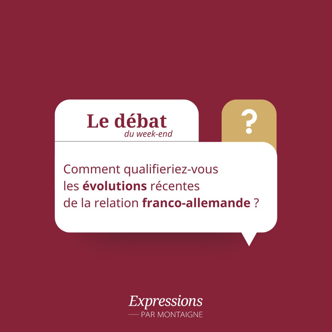 🇩🇪🇫🇷 #Question du week-end - 'Paris/Berlin, couple au bord de la crise de nerfs...' À la veille des élections européennes, quelles sont les difficultés et les priorités de la relation franco-allemande ? Entretien avec @JosephdeWeck. 👉 bit.ly/44USxZc