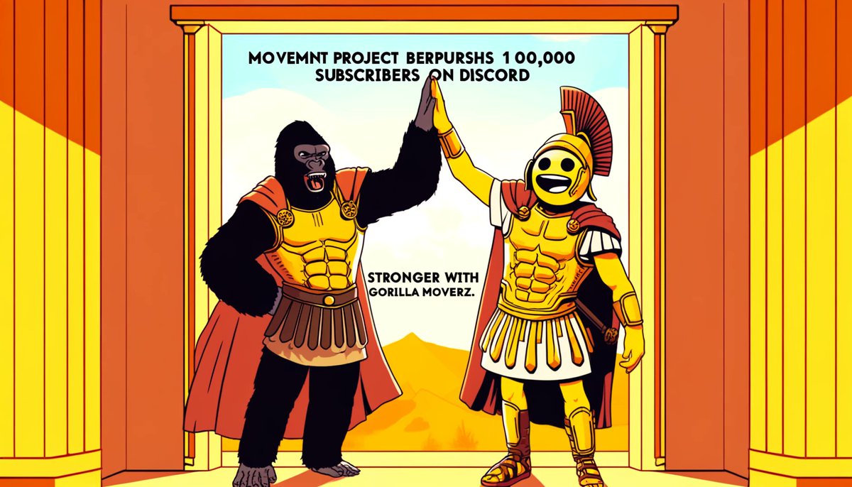 porsuq_'s tweet photo. π We are thrilled to announce that the Movement project has surpassed 100,000 subscribers on Discord! π Together with @GorillaMoverz , we are stronger and more excited for the future. π #MovementProject #GorillaMoverz #100KStrong #NFTCommunity
We are at @movementlabsxyz https://t.co/veJap7s98G