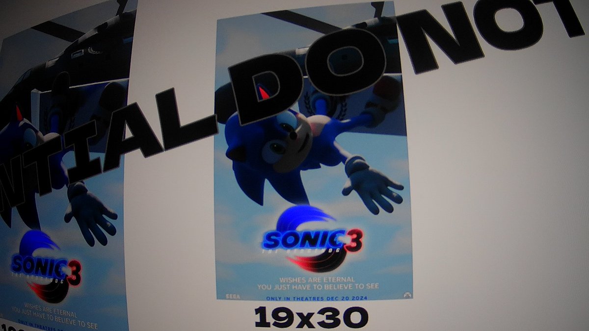 Somebody stole my poster and did this 💀💀💀 #sonicmovie3 #moviesonic