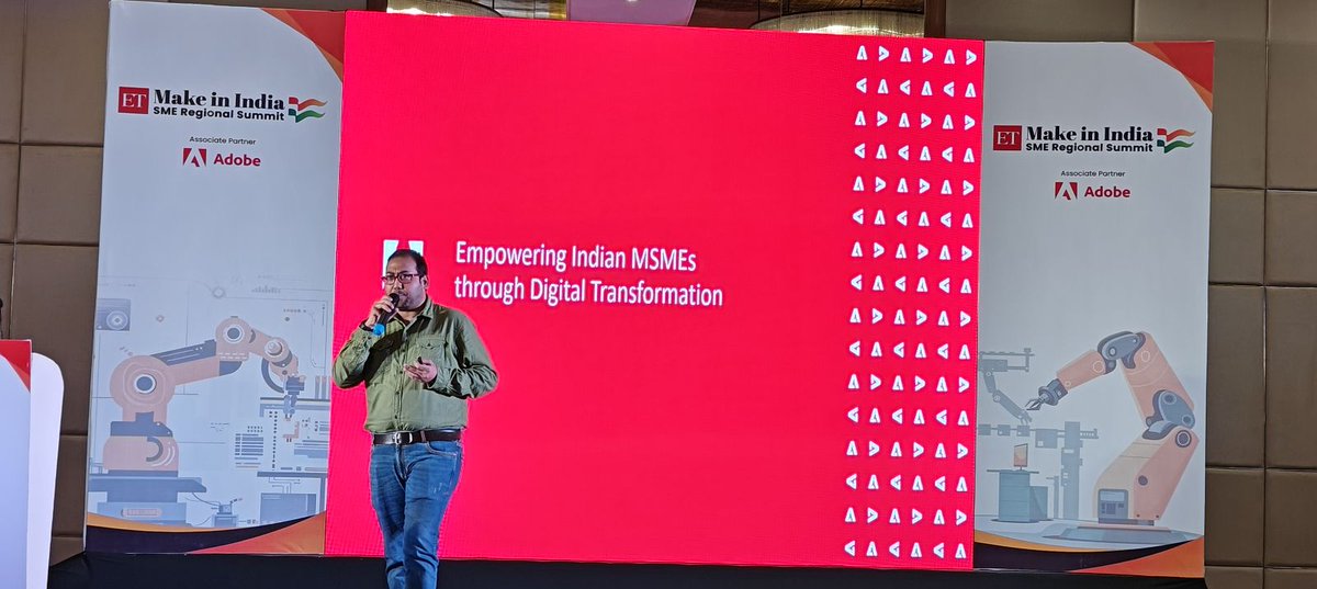 In today’s time, no seminar goes untouched without talking about generative AI, and Gen AI as a service is now available with Adobe: Mohd Yaman, Sr. Solution Consultant, @Adobe at #ETSMESummits in #Lucknow @IasAlok @upmsme @UPGovt @UP_ODOP