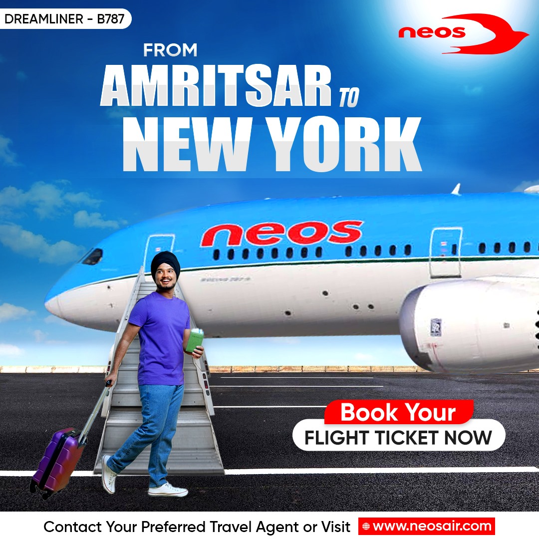 📷Looking for the perfect flight option from Amritsar to New York? Look no further! Book with Neos Airline and get ready for an incredible travel experience.

📷 neosair.com
#flightbooking #flightticket #Bestdestination #holidaydreams #newyorkvisit #FlightsTicket