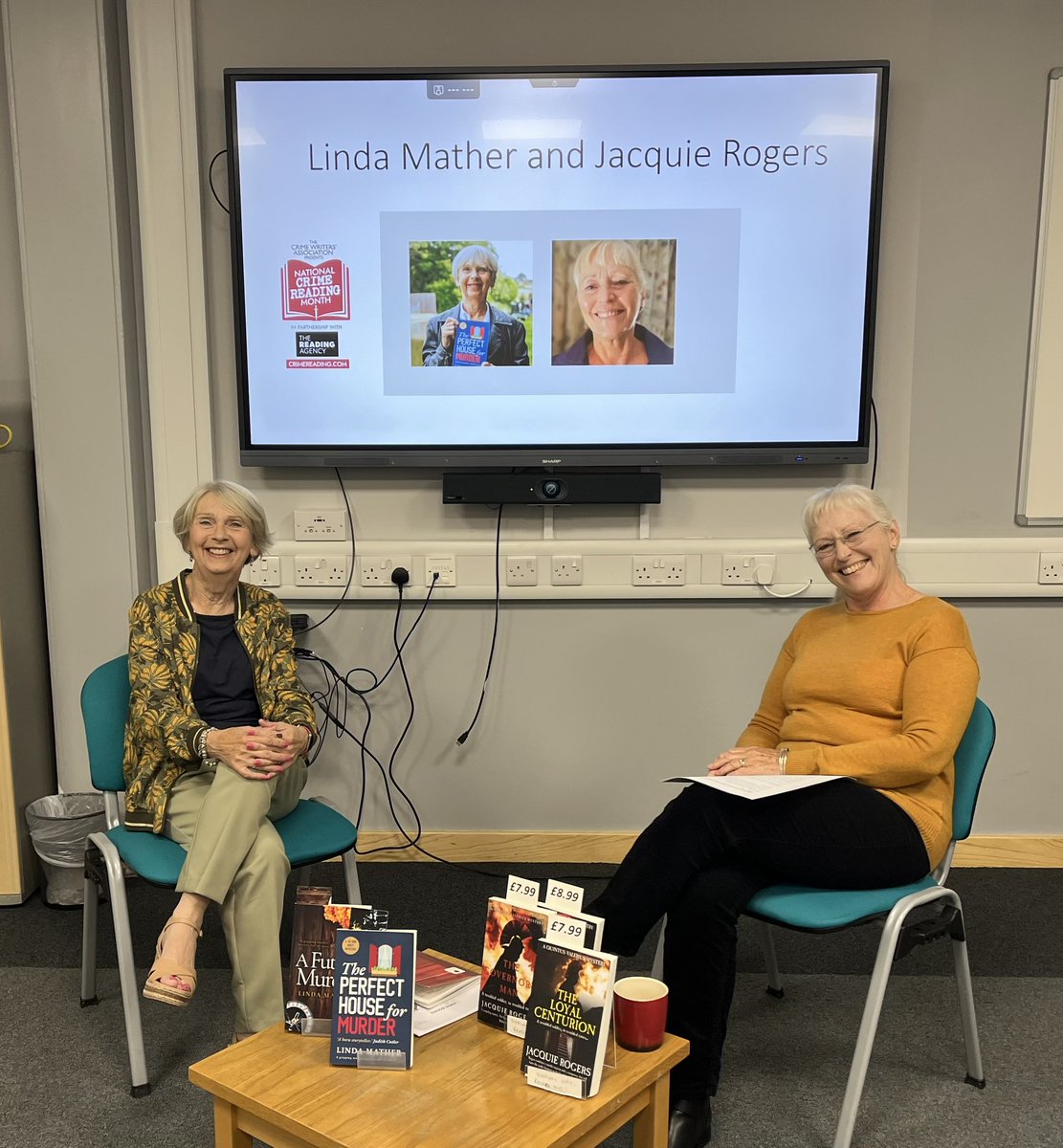 Lovely to meet enthusiastic readers with fellow crime author @JacquieRogers last night @EveshamLib as a great start to National Crime Reading Month! Huge thanks to @TheHiveWorcs Find more events on CrimeReading.com and @The_CWA #pickupapageturner #lovemylibrary