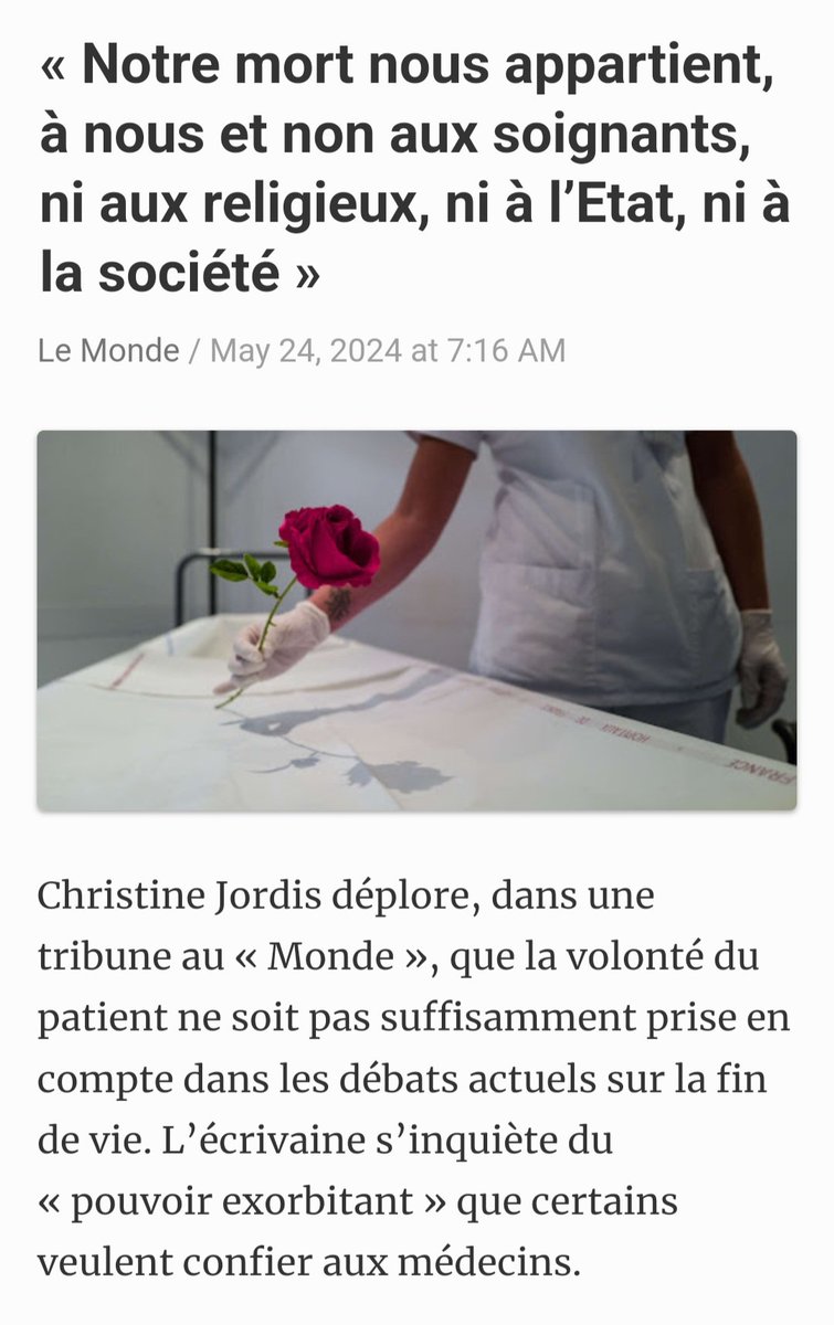 OUI Mme CJ @lemondefr . Mais une caste medicalo mediatico politique , il y a 4 ans , s est emparé de la Vie des 🇲🇫 avec quasiment aucune réaction ! 
Il ne faut pas laisser le moindre pouvoir au Tartuffes
#nioublinipardon