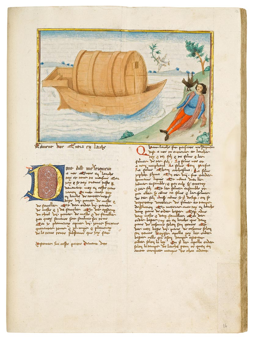 Happy International Wine Day. This picture of Noa's Ark look suspiciously like a giant wine barrel!🍷👀 Read more here: guenther-rarebooks.com/artworks/categ… #manuscripts #rarebooks