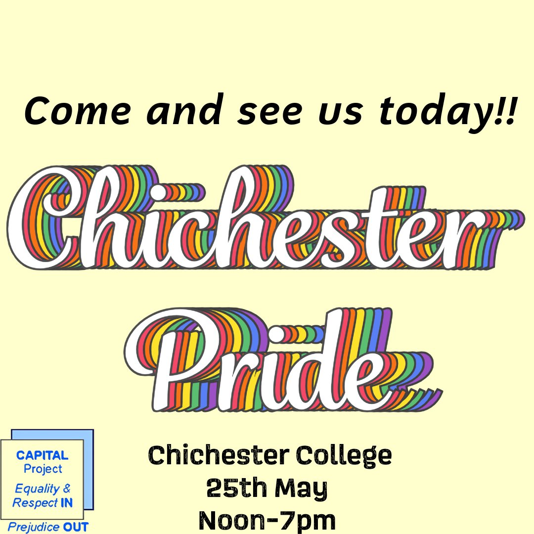 Come and see us today at Chichester Pride!!! We will be there all day celebrating and talking about what our charity can offer you 🏳️‍🌈🏳️‍⚧️ #ChichesterPride2024 #PrideMonth #Pride Buy Tickets ➡️ outsavvy.com/event/17913/ch…