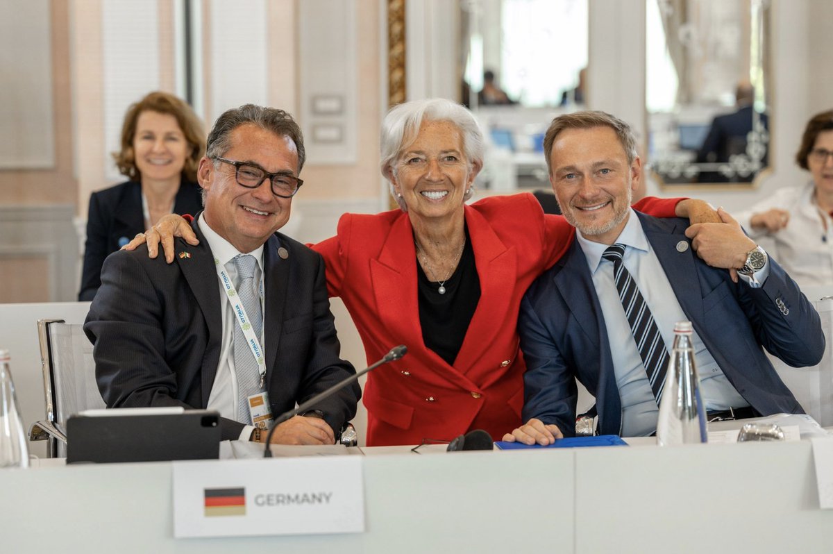 They are all playing for the same club

- Nagel (President German Bundesbank)
- Lagarde (President ECB)
- Lindner (German Finance Minister)

so which club do you think are they playing for?