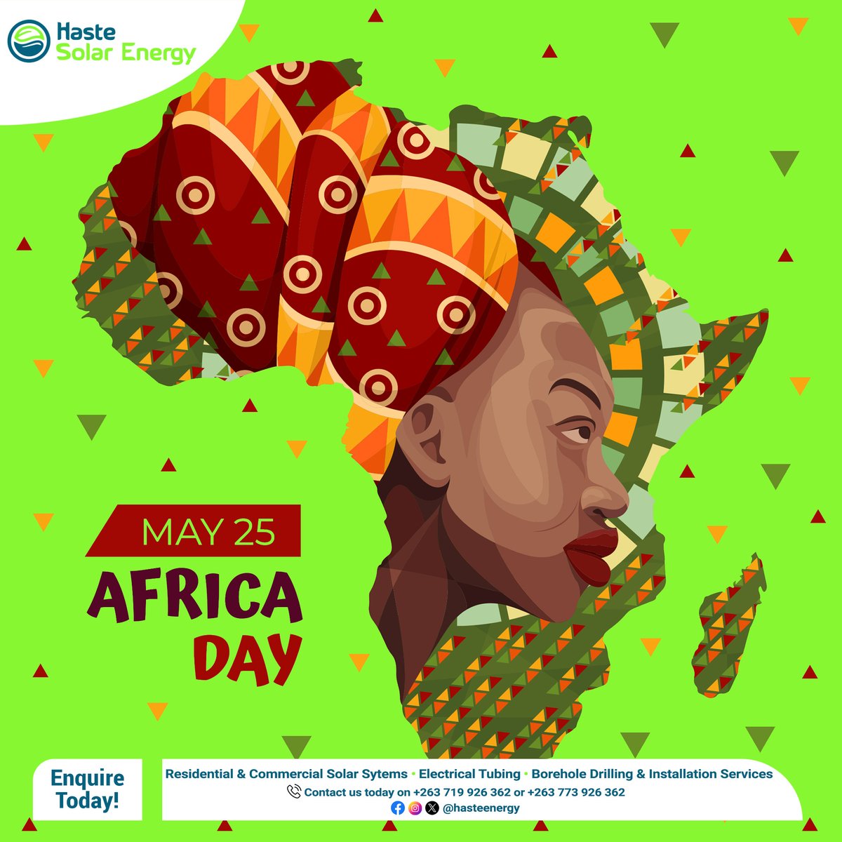 Happy Africa Day! 🌍 Today we celebrate the rich heritage, diverse cultures, and remarkable achievements of this beautiful continent. Let's unite in honoring Africa's history and embracing its future with pride and hope. #AfricaDay #UnityInDiversity #ProudlyAfrican