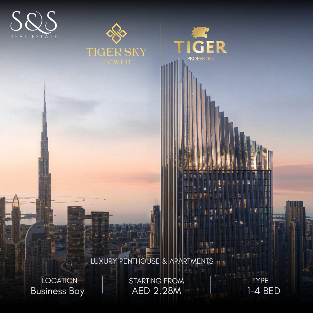 ss__property's tweet photo. SkyTower By Tiger Properties✨

Experience the pinnacle of luxury and modern design at SkyTower, a premier residential development by Tiger Properties

📍Business Bay, Dubai
💵 Starting From AED 2.2M https://t.co/Nms0lPe39v