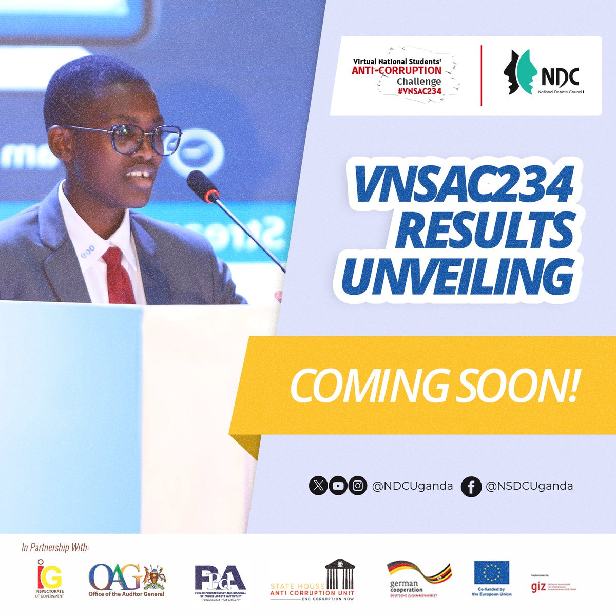 The unveiling of the #VNSAC234 results is coming soon. Brace to find out which incredible talents have made their mark this year. #ExposeTheCorrupt #NSDC24 @CUSP_Uganda @EUinUG @giz_uganda