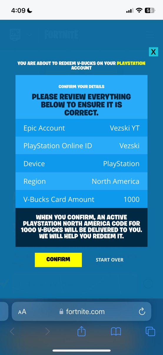 Ty again @FortnitePV2 @PV2Vouches for the 1k vbucks I appreciate it🙏