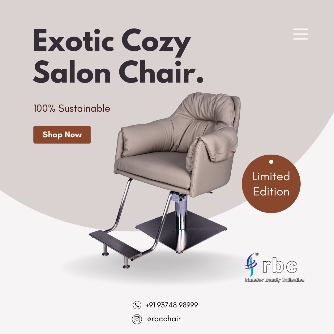 RBCSalonChair's tweet photo. Experience the ultimate in luxury and functionality with our Exotic Salon Chair.
Featuring a rich PU-coated fabric finish, high-density branded foam, and a 360-degree swivel, this chair offers unparalleled comfort and convenience.
#ExoticSalonChair #SalonLuxury #RBChairs https://t.co/oPfIaninPg