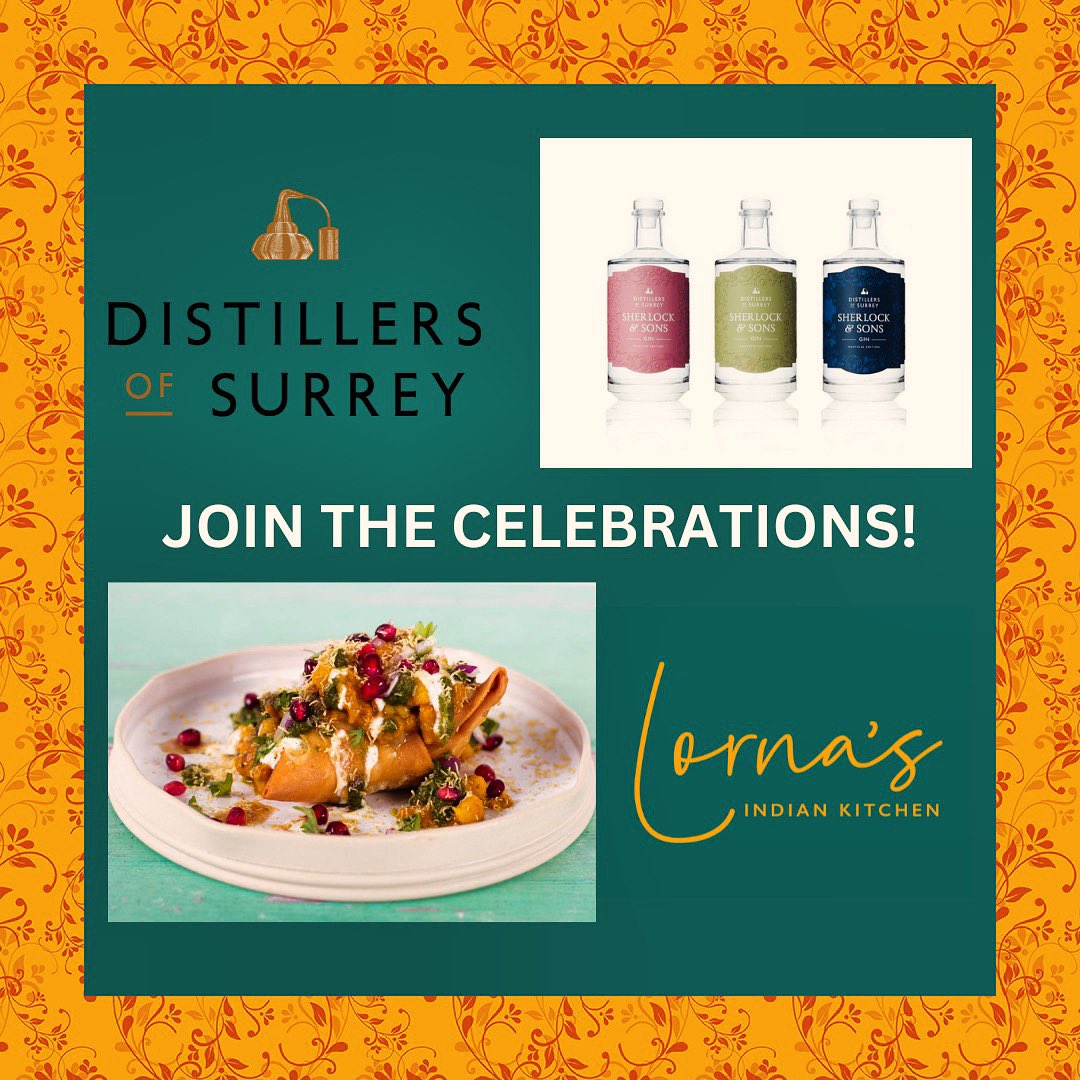 Our pop-up collab is finally here!🎉
Come &amp; join us at Distillers of Surrey in their gorgeous Distillery at Papercourt Lake… We’re bringing our Indian street food vibes for you to enjoy whilst you sip on your G&amp;T’s! 🌯🫔🍸🍹 Book your tix here: bit.ly/LIK-Distillers #surrey