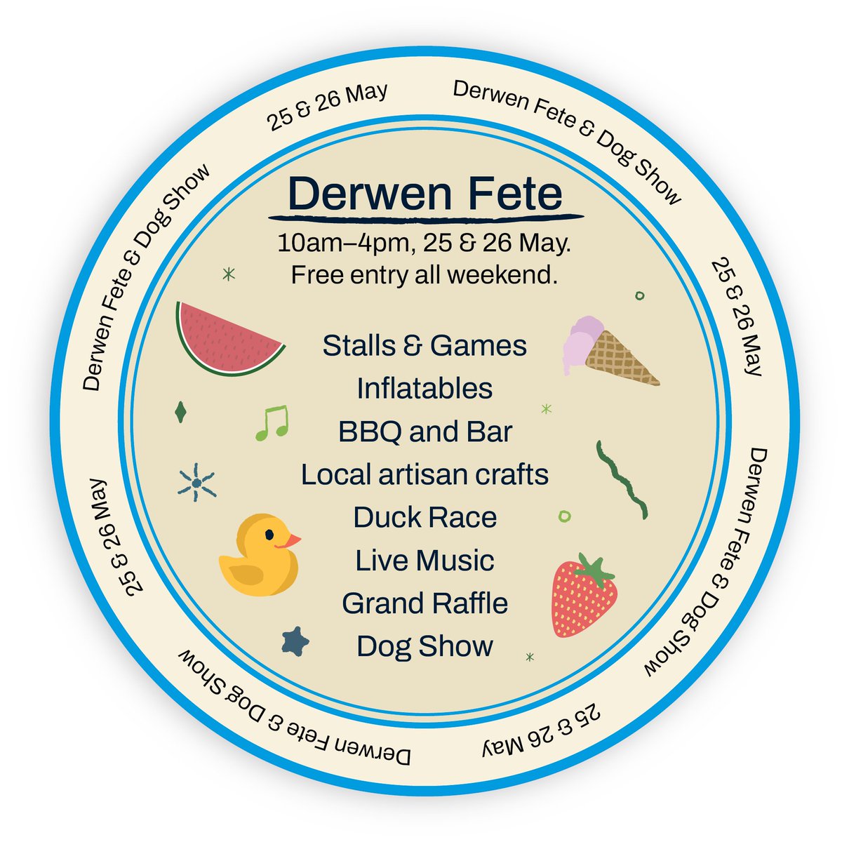 Derwen College's fete weekend begins at 10am today! Stalls and games for all the family Local artisan crafts and food Children’s inflatable fun BBQ & Bar Duck race Live music Tombola Grand raffle #DerwenCollege #DerwenCharity #charity #fete #gobowen #oswestry #shropshire