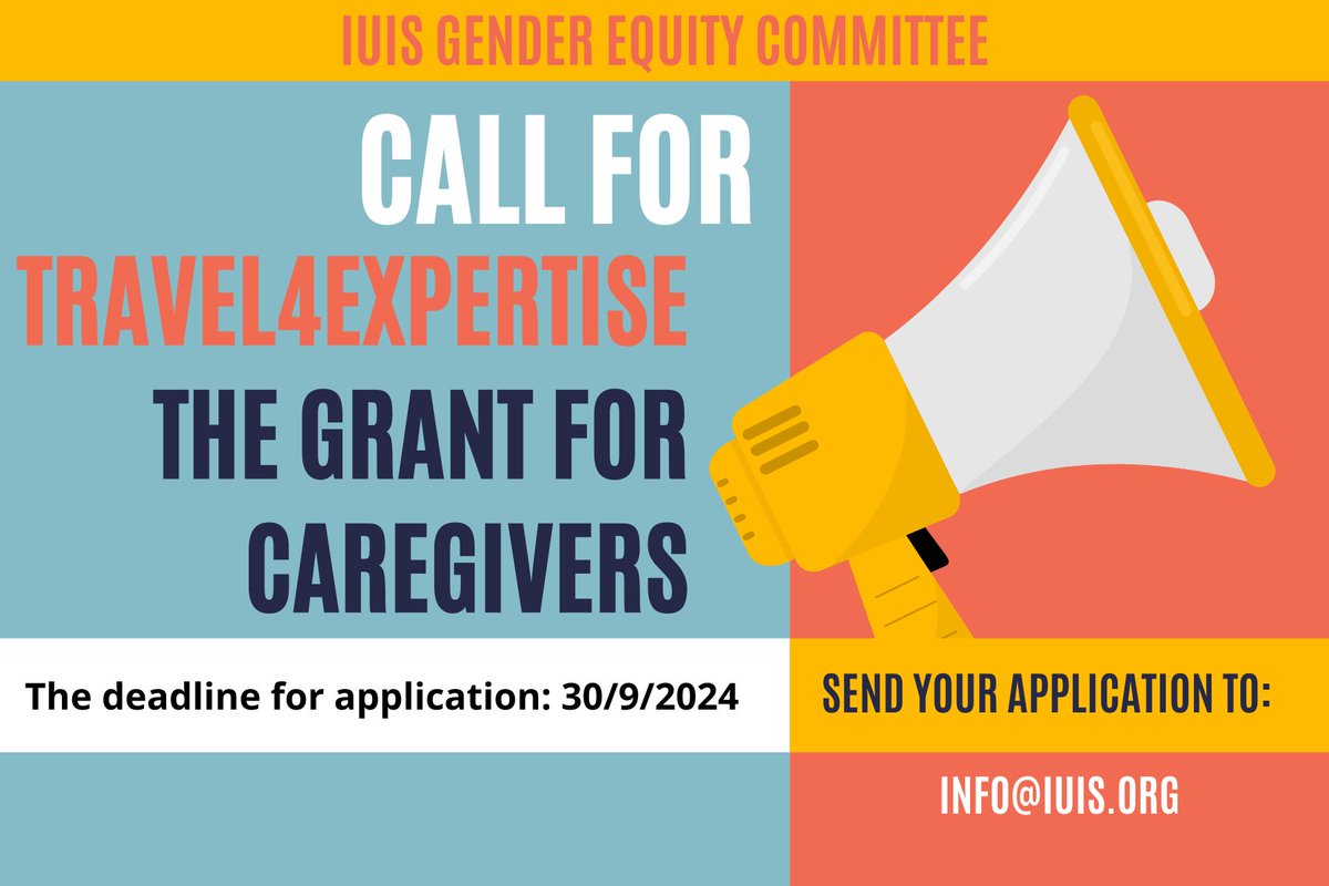 International Union of Immunological Societies (@iuis_online) on Twitter photo The  IUIS Gender Equity Committee is thrilled to share our new Travel4Expertise grant of up to $2,500 to cover costs of care-giving for researchers traveling to learn new techniques.
Learn more and apply here: loom.ly/zpI4K6U ! The  IUIS Gender Equity Committee is thrilled to share our new Travel4Expertise grant of up to $2,500 to cover costs of care-giving for researchers traveling to learn new techniques.
Learn more and apply here: loom.ly/zpI4K6U !