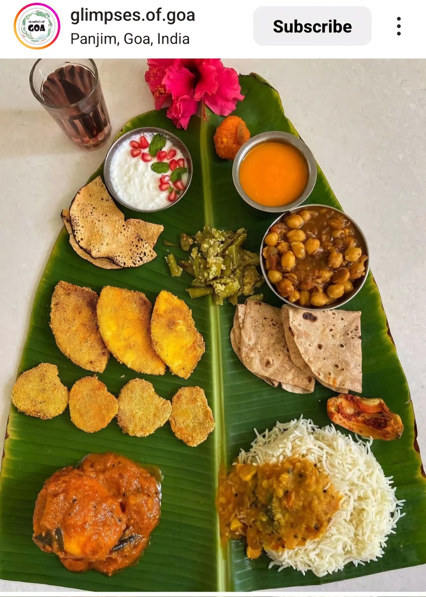 Typical Goan vegetarian meal