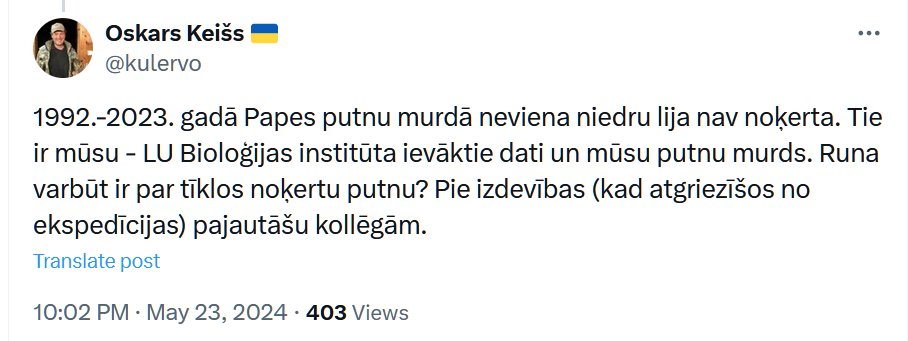 maijaroze_'s tweet photo. Un tikmēr paši ornitologi saka, ka Papes putnu murdā laikā no 1992.-2023. gadam neviena niedru lija noķerta nav :) https://t.co/M3bD5ytDSe