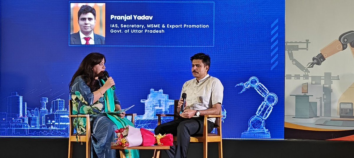 These days lots of #fairs are being organised to promote trade among #MSMEs, which is a good trend: Pranjal Yadav, IAS, Secretary, MSME & Export Promotion, UP Govt. at #ETSMESummits in #Lucknow. @upmsme @UPGovt @UP_ODOP @adobe