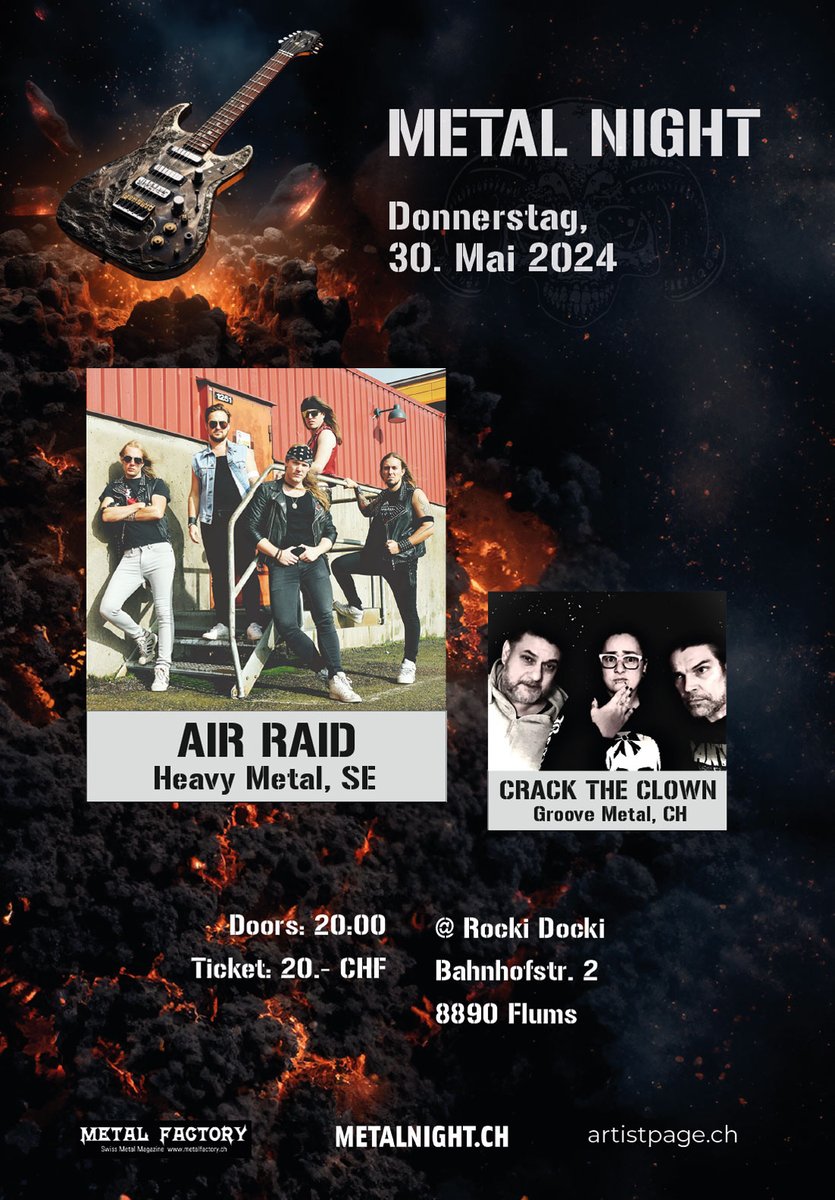Nächste Woche gibt' es einer 80er Abend im Rockidockiflums! #airraid #cracktheclown #heavymetal #rockidockiflums